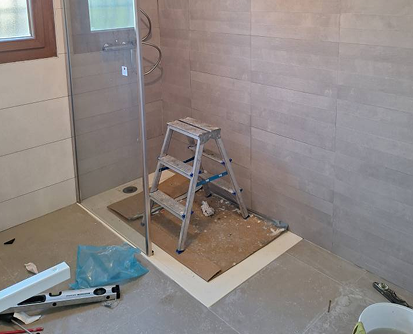 chantier renovation salle de bain lionel borie